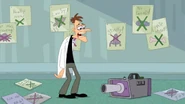 Doofenshmirtz with his fog machine.