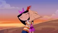 Phineas and Isabella hug.