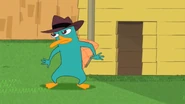 Perry goes to his secret HQ as usual...