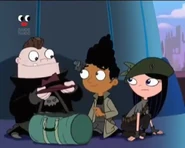 The Resistance holding up speicalized fedora hats that will free the agents from their evil programming.