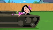 Isabella describing the ATV's features