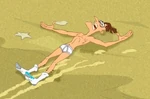 Doofenshmirtz in his underpants and socks after washing ashore