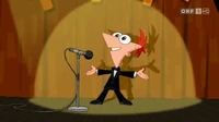 Phineas emcees the comedy club