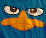 Perry face - blue t-shirt