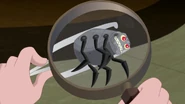 Using a magnifying glass, Carl learns that the entire O.W.C.A. facility is infested with robotic fleas.