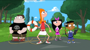 Candace and the gang about to rescue Phineas and Ferb