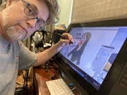 Dan Povenmire working on an animation fix of Vanessa.