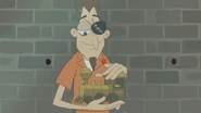 Doofenshmirtz in jail with his Choo-Choo.