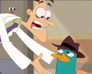 Doofenshmirtz confessing to Perry about the event