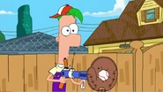 Ferb "The Curve" Fletcher about to pitch.