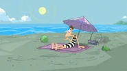 While he didn't show up at the beach, Doofenshmirtz still gets paranoid.