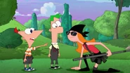 Phineas telling Candace that Perry has been kidnapped.