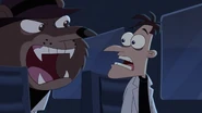 AgentBvsDoof.jpg (211 KB) Agent B, transformed into a mindless zombie pharmacist, sneaks up on Doofenshmirtz in his chopper.