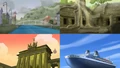 Different places they passed.