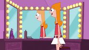 Candace standing up to head off to but Phineas and Ferb