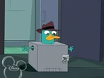 Agent P trapped inside the nemesis catch-em mat