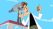Doof's plan B, which he blows up on purpose.