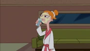 Candace takes a sip of water