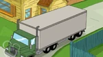 The truck arrives with Phineas and Ferb's stuff.