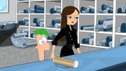 Ferb's first encounter with Vanessa.