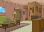 The living room.