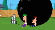 Phineas and Ferb after they finished building their giant bowling ball in their sleep.