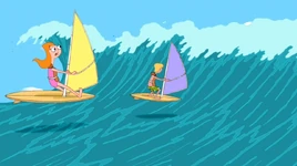 Candace and Jeremy headed into the wave