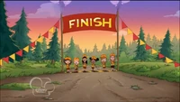 "The finish line!"