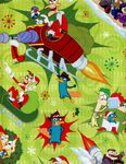 Phineas and Ferb Christmas wrapping paper 2013 - green