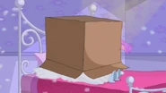 Ferb drops too much magical girly dust on Candace, even to the point of dropping the box.