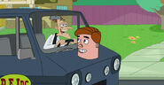 Doofenshmirtz is impressed that Norm can transform himself into a van.