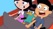 Perry and Isabella in the coaster