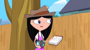 Isabella earning her intrepid reporter patch.