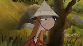 Chinese Candace behind a tree 2