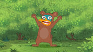 Perry dressed as a bear