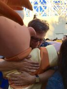 And Phineas got a hug from his co-creator.