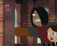 Johnny pushes a bell off the tower, much to Vanessa's shock