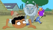 Adyson gets a mechanical bull's attention when Baljeet is thrown off.