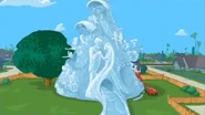 Phineas and Ferb's tribute to their aunt and soon-to-be uncle's adventures, in ice, just like Candace specified.
