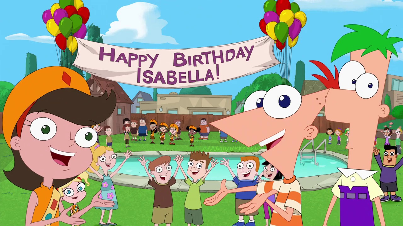 Happy Birthday Isabella Phineas And Ferb Wiki Fandom - roblox isabella's birthday game