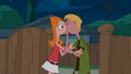 Candace and Jeremy starting to kiss