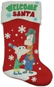 Welcome Santa Stocking