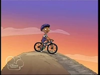 Baljeet eyes up the jump across Danville Chasm.