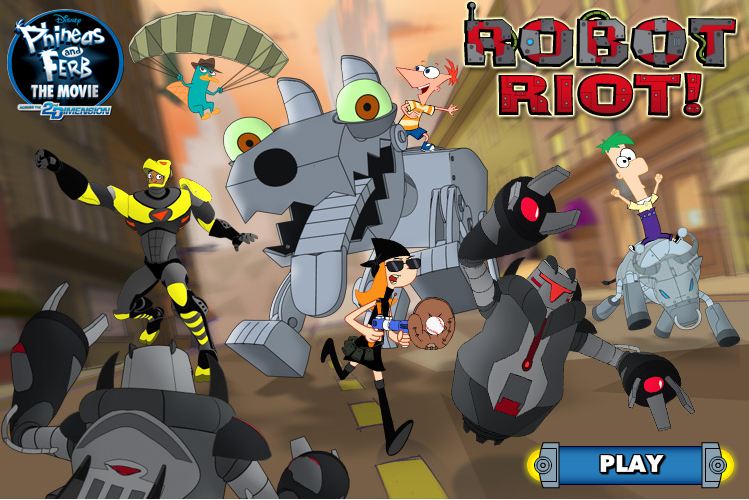 svulst Tøm skraldespanden ufravigelige Robot Riot! (game) | Phineas and Ferb Wiki | Fandom