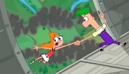 Ferb saving Candace.