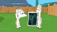 Ferb does a Z-ray scan to find out what's inside the capsule