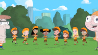 Who are the girls on the far right?