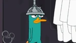 Agent P trapped with a metal cap