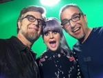 Dan, Kelly, and Swampy.jpg (36 KB) Dan, Kelly Osbourne and Swampy behind the scenes