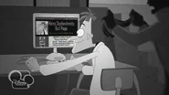 Doofenshmirtz doing his blog in a flashback